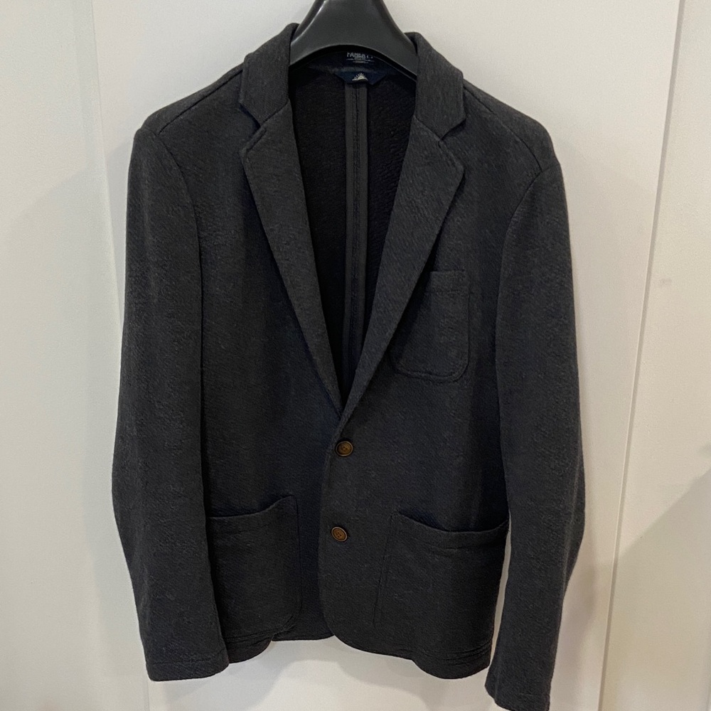 EUC Faherty Inlet Knit Blazer charcoal grey men’s Medium short